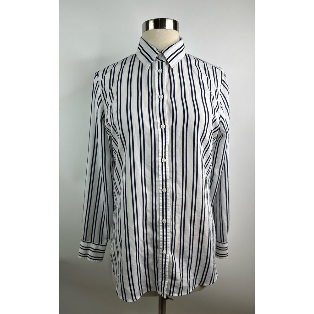 Banana Republic Striped Collared Long Sleeve Button Down Shirt